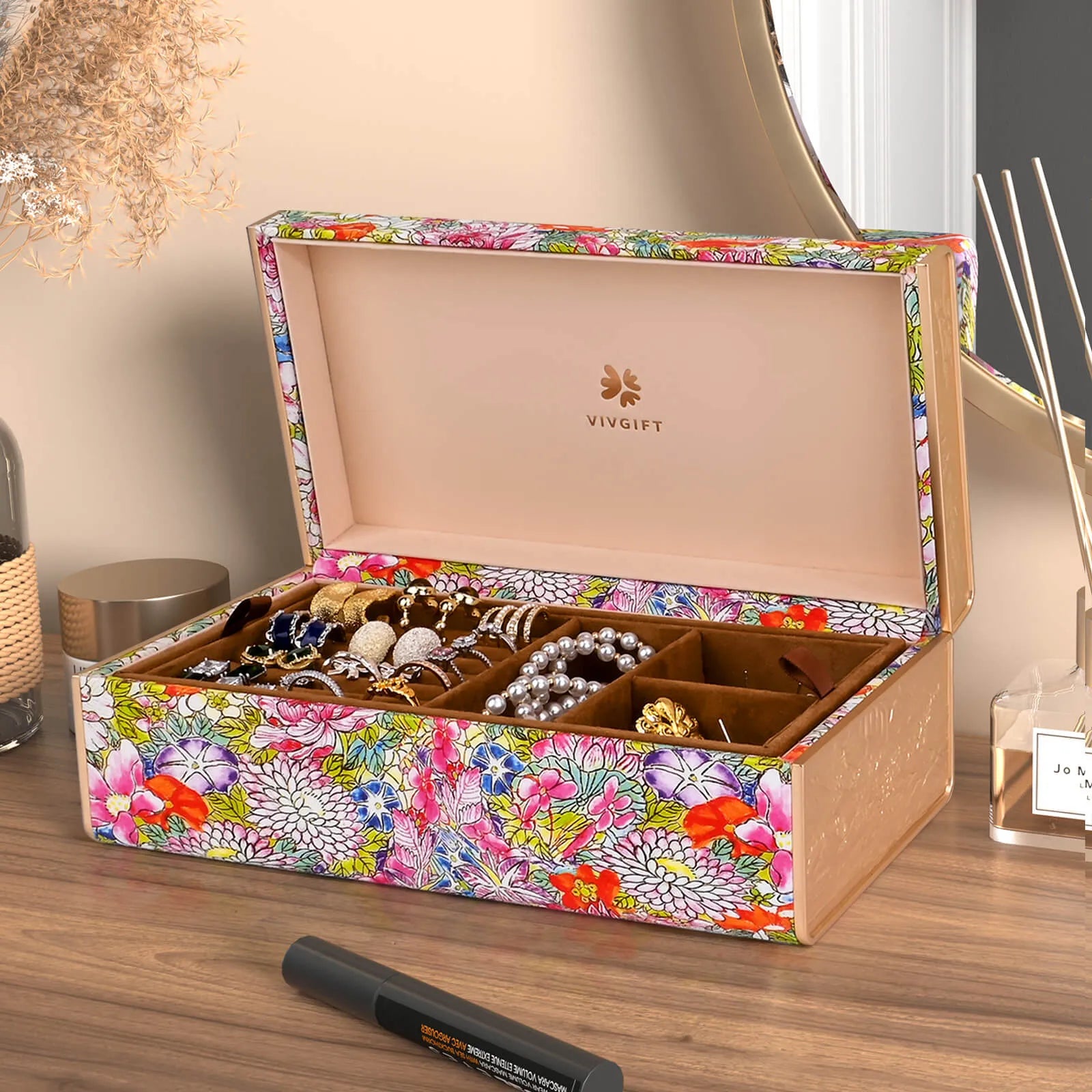 jewelry organizer box tabletop-vivgift